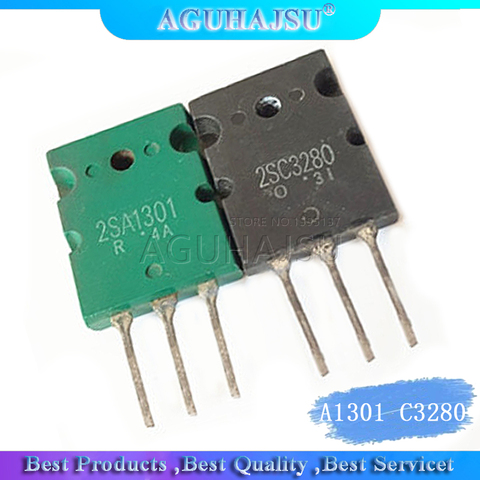 2PCS (1 par) Usado 1PCS = 2SA1301 A1301 1PCS = 2SC3280 C3280 buena calidad TO-3PL ► Foto 1/1