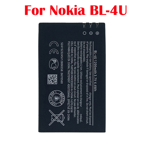 100% Real 1200mAh BL-4U batería para Nokia 3120c 5250, 206, 515, 5330 5530XM XpressMusic 5730 6212c teléfono batería de alta calidad ► Foto 1/6
