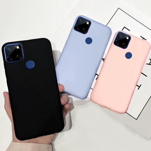 Funda de piel para Oppo Realme C12, cubierta suave de TPU delgada para Realme Narzo 20 RMX2193, teléfono de silicona líquida, funda de protección Realme C 12 Capa ► Foto 1/6