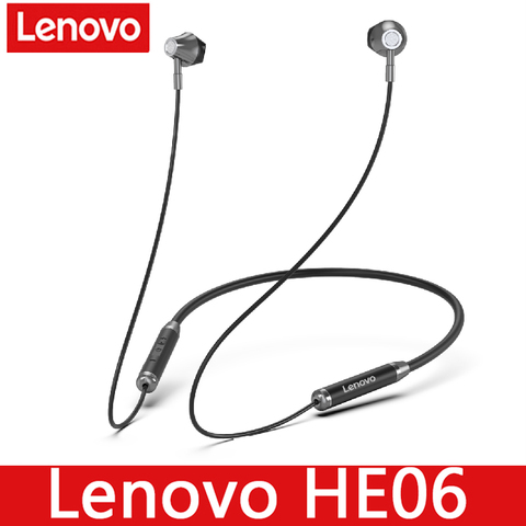 Lenovo HE06 Bluetooth 5,0 para el cuello auriculares inalámbricos estéreo deportes auriculares Bluetooth magnéticos deportes impermeable auriculares ► Foto 1/1