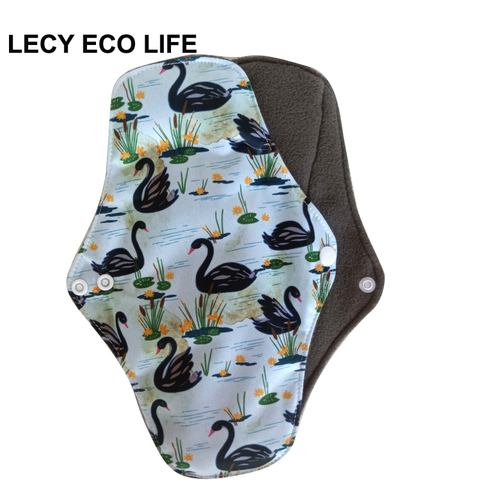 LECY ECO LIFE almohadillas menstruales de tela Interior de forro polar de carbón de bambú para flujo regular, almohadillas de servilleta reutilizable para mujer regalo de Navidad ► Foto 1/6