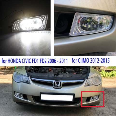 Luces antiniebla para HONDA CIVIC, faros led antiniebla con interruptor de cables, para modelos FD1, FD2, años 2006 a 2011 y CIIMO años 2012 a 2015 ► Foto 1/6