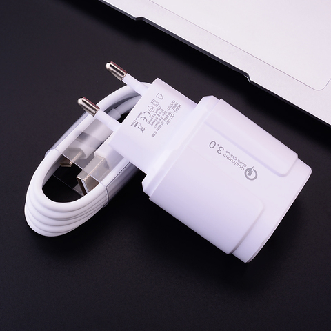 9V 9V 3A cargador rápido USB adaptador de enchufe de tipo C Micro Cable de carga para Samsung S20 FE A8 M31S J7 J3 J2 primer J1 2016 Redmi 9 9A teléfono ► Foto 1/6