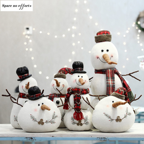 Adornos navideños para el hogar hermoso hombre de nieve, muñeco de pie, decoraciones para árboles de Navidad, adornos de navidad, regalos de Año Nuevo para niños ► Foto 1/6