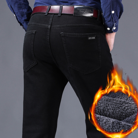 JeansNew-pantalones vaqueros elásticos para hombre, Jeans clásicos de negocios, de marca, color negro, moda de invierno, 2022 ► Foto 1/6