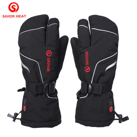 Salvador calor guantes de esquí 7,4 V batería eléctrica de invierno Cálido impermeable al aire libre de caza, de deporte bicicleta calefacción guantes S66G 2022 ► Foto 1/6