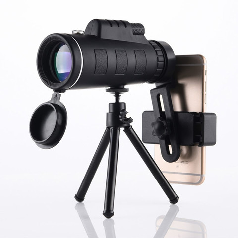 Telescopio Monocular de bolsillo con visión nocturna, telescopio de bolsillo con soporte para teléfono inteligente para acampada, prismáticos con Zoom de 40x60 ► Foto 1/6