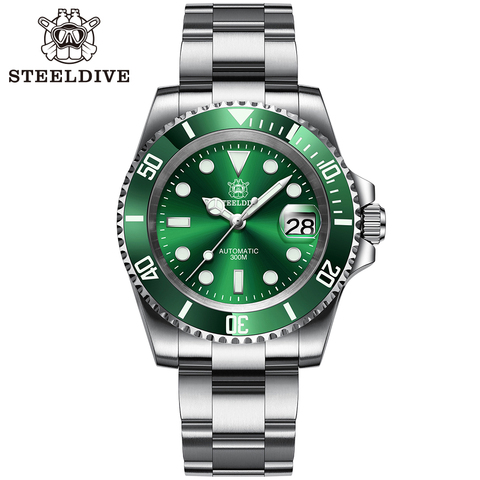 Steeldive-Reloj de buceo SD1953 para hombre, con bisel de cerámica, 30ATM, impermeable, profesional, de acero inoxidable, automático ► Foto 1/6