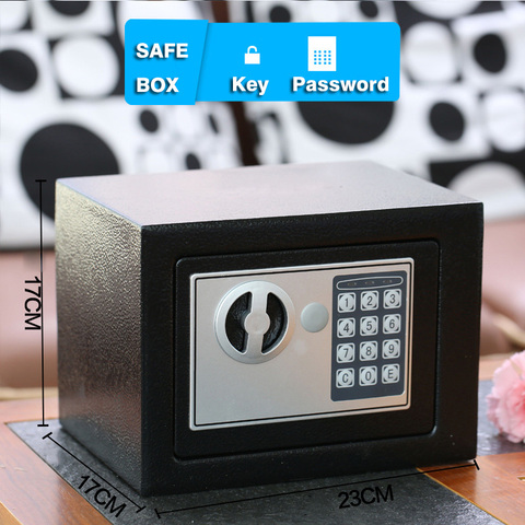 Caja pequeña hogar Mini cajas fuertes acero contraseña/Llave de caja de seguridad efectivo de Banco de dinero regalo del Festival ► Foto 1/6