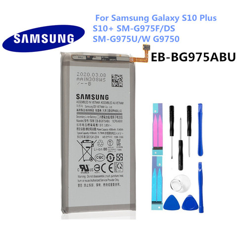 Original para Samsung Galaxy S10 batería S10 + SM-G9750 EB-BG975ABU del teléfono móvil 4100mAh Batteria Akku envío rápido + tloos ► Foto 1/3