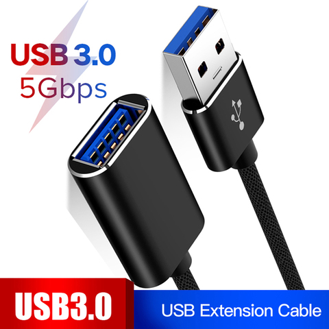 Universal USB3.0 tipo extensión de macho A hembra supervelocidad Cable de sincronización de datos de Cable M/F para PC ordenador ratón Extender Cable ► Foto 1/6