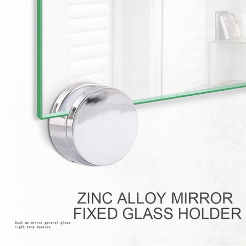 Abrazadera de cristal para espejo de baño, abrazadera de cristal de aleación de Zinc, soporte para estante JDH99, 4 Uds. ► Foto 1/6