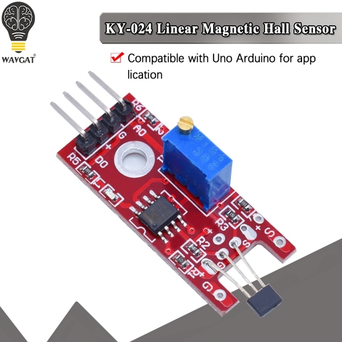 Placa del Sensor magnético lineal para pasillo, módulo de sensores de velocidad para Arduino, Diy, KY024, KY-024 ► Foto 1/6