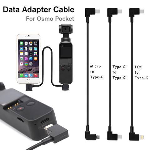 Cable de conexión tipo C a tipo-c/micro-usb/IOS para DJI OSMO Pocket Osmo Action conversión, línea de datos, accesorios, Kit de expansión ► Foto 1/1