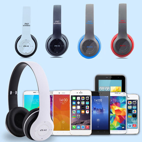 Auriculares inalámbricos estéreo 9D HIFI plegables, cascos Bluetooth con micrófono, compatible con tarjeta SD, para móvil, xiaomi, iphone, Samsung, tablet ► Foto 1/6