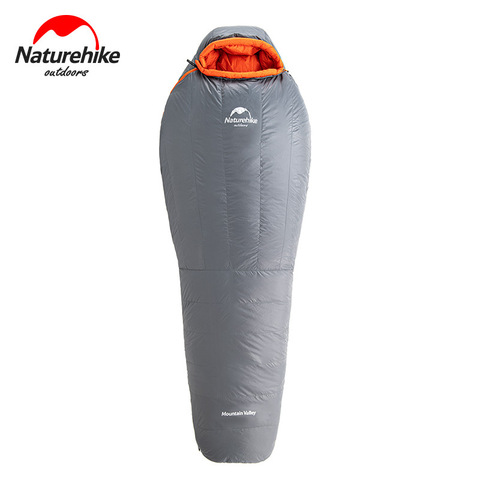 Naturehike-Saco de dormir de nailon tipo momia, bolsa cálida y portátil, 20D 400T, impermeable y con plumas de ganso, ideal para ir de viaje o de acampada, invierno, novedad de 2022 ► Foto 1/6