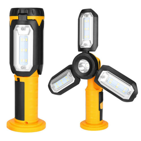 Linterna LED COB portátil para trabajo, lámpara de inspección magnética con gancho colgante para acampada al aire libre ► Foto 1/6