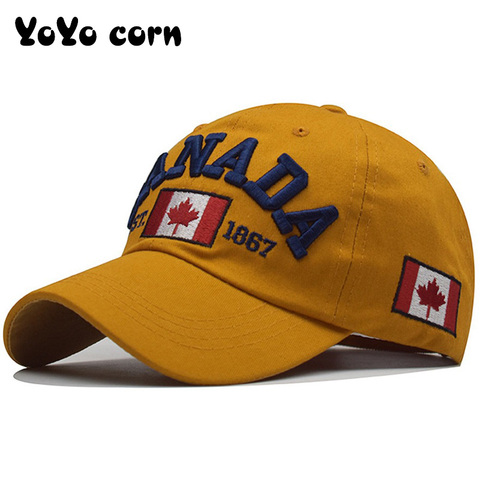 Me encanta Canadá lavados nuevos Gorra de béisbol de algodón Snapback sombrero para las mujeres de los hombres papá sombrero bordado Casual sombreros gorra de Hip Hop gorras ► Foto 1/6