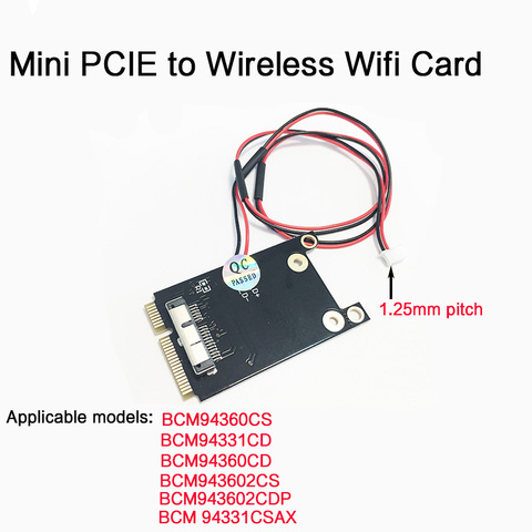 MINI tarjeta inalámbrica PCI-E A wifi, con línea, BCM943602CS BCM94331CD a mini pci-e, adaptador de tarjeta para macbook Pro/Air ► Foto 1/6