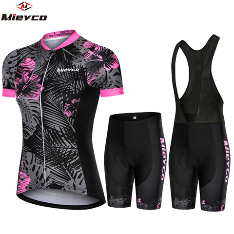 Ropa de ciclismo para mujer, maillot de ciclismo de montaña, pantalones cortos y camiseta, traje de ciclismo de montaña ► Foto 1/6