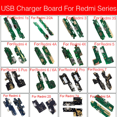 USB de carga Jack Puerto Junta Xiaomi Redmi 1s 2s 2A 3 3S 3X 4 4A 4X 5 5A 6 6A 7 7A 3G/4G Pro Plus USB del muelle del cargador Junta ► Foto 1/6