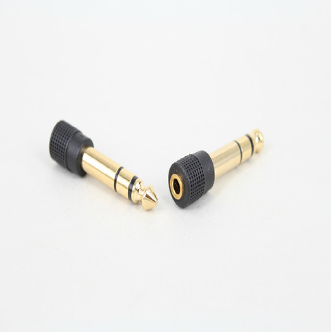 Adaptador Jack 6,3 Jack 3,5 hembra convertidor chapado en oro Jack estéreo 6 -f- 35 DIY Altavoz Conector de Audio del micrófono ► Foto 1/2