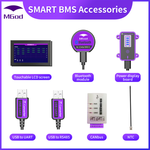 Inteligente BMS accesorio bluetooth USB a UART RS485 cable CANbus placa de potencia pantalla táctil LCD ► Foto 1/5