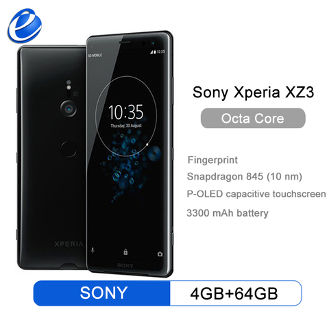 Sony-teléfono inteligente Xperia XZ3 H8416 Original, libre, GSM LTE, Android, Octa Core, 4GB RAM, 64GB ROM, pantalla de 6,0 pulgadas, 19 y 13MP, reconocimiento de huella dactilar, NFC ► Foto 1/5