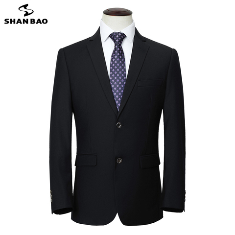 SHAN BAO-chaqueta informal de gran tamaño para hombre, traje masculino de negocios, de marca, para Banquete de boda, otoño, nueva, 6XL, 7XL, 8XL, 9XL, 2022 ► Foto 1/6