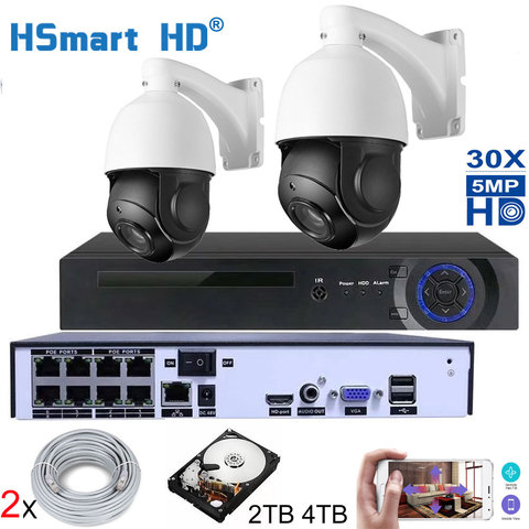 8CH NVR POE Kit H.265 sistema 4TH HDD CCTV seguridad 5MP cámara ip ptz al aire libre Onvif 30X ZOOM impermeable Mini cámara domo de velocidad ► Foto 1/6