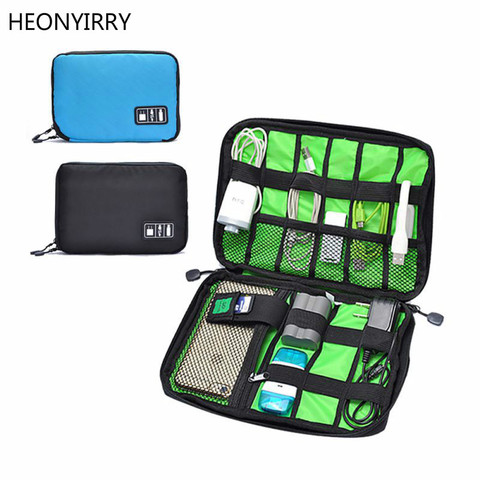 Kit de viaje al aire libre a prueba de agua Nylon Cable soporte bolsa accesorios electrónicos USB Drive almacenamiento caso Camping senderismo organizador bolsa ► Foto 1/6