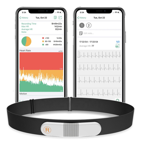 Monitor de ritmo cardíaco inalámbrico, máquina de ejercicio con alarma, sincronización de datos de ejercicio aeróbico, ECG, Bluetooth, EKG, Protocolo ANT + ► Foto 1/6