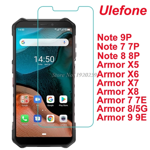 Para Ulefone armadura 7 7E 8 9 9E 10 X5 X6 X7 X8 Pro Nota 7P 8 P 9P 9P Protector de pantalla de vidrio templado de vidrio Protector cubierta de película ► Foto 1/6