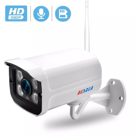 BESDER 1080P IP, cámara Wifi de 2MP, Audio, alerta de correo electrónico, CCTV inalámbrico, visión nocturna IR, cámara de vídeo de seguridad Onvif, tarjeta TF ► Foto 1/6