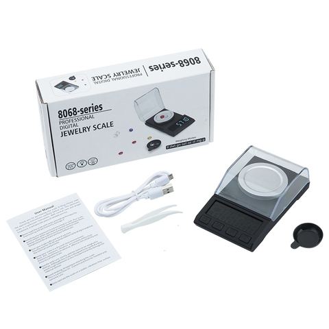 Báscula electrónica de 100g, 50g, 20g, 0.001 LCD, Digital, joyería de quilates, hierbas medicinales, portátil, balanza de peso miligramo para laboratorio ► Foto 1/6