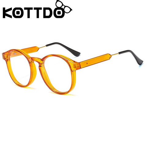 KOTTDO-gafas redondas clásicas para hombre y mujer, monturas para gafas transparentes Vintage para Miopía ► Foto 1/6