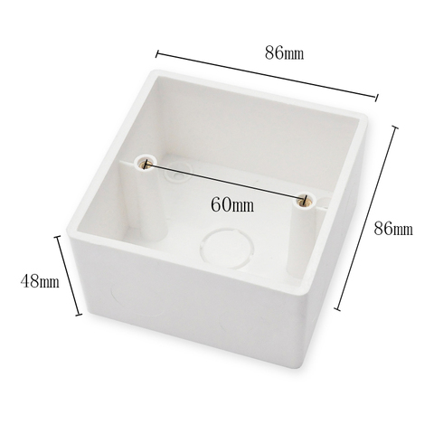 Caja de empalme de montaje externo para interruptores de pared, alta calidad, 86x86x48mm, engrosada, tipo 86 ► Foto 1/6