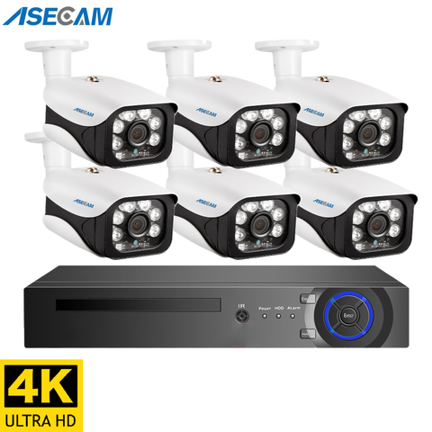 Kit de NVR POE 4K Super de 8MP, sistema de seguridad de grabación CCTV callejero, cámara IP domo para exteriores, juego de cámara de videovigilancia para el hogar ► Foto 1/6