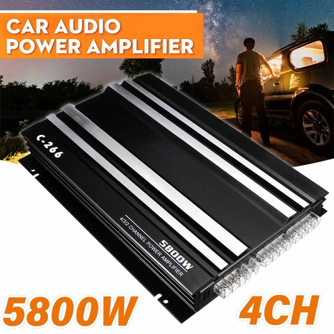 Amplificador multicanal de 12V y 5800W para coche, potente Subwoofer de Audio para coche de aleación de aluminio, amplificador estéreo de potencia para vehículos, amplificadores de sonido para coches ► Foto 1/6