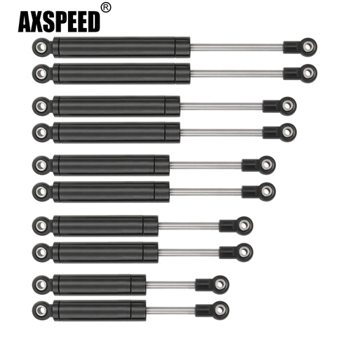 AXSPEED 4 unids/lote 1/10 escala coche trepador de control remoto piezas negro 80mm 90mm 100mm 110mm 120mm Metal amortiguador para Axial SCX10 ► Foto 1/6