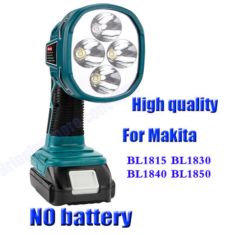 Lámpara LED portátil para Makita, linterna de luz de trabajo de 12W, sin batería, sin cargador, batería de ion de litio, con iluminación exterior USB ► Foto 1/6
