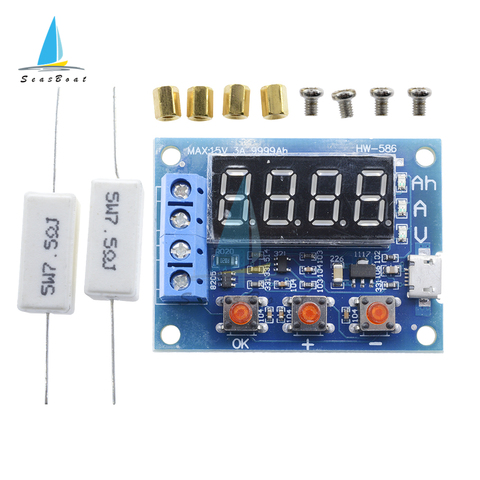 ZB2L3 LED pantalla Digital control de batería er 18650 de control de batería Módulo de prueba de resistencia de plomo-ácido capacidad de descarga de 4,5-6V ► Foto 1/6