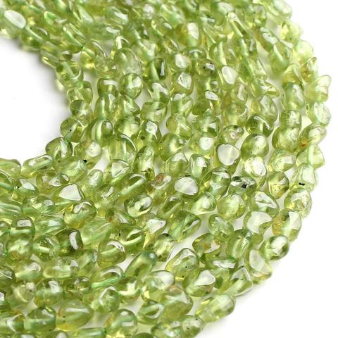 Cuentas de piedra de peridoto verde naturales irregulares, cuentas espaciadoras sueltas para fabricación de pulseras DIY, collar, joyería, hilo de 15 