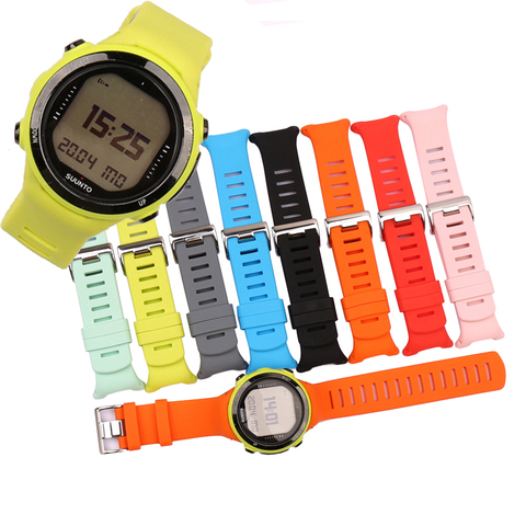 Correa de silicona con hebilla para hombre y mujer, accesorios de reloj para Suunto D4 D4i Novo, deportes al aire libre, correa de reloj de buceo ► Foto 1/6