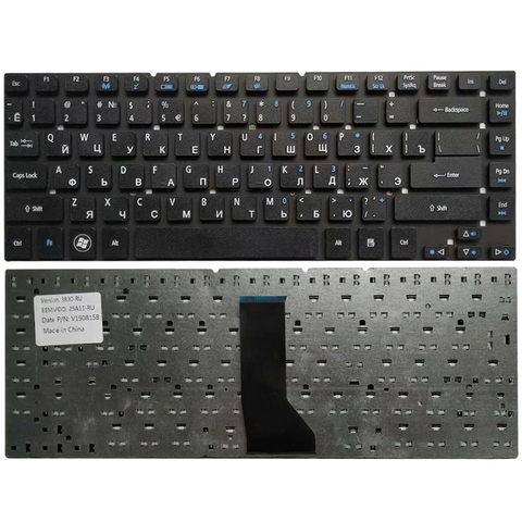 Teclado ruso para Acer Aspire ES1-421, ES1-431, ES1-520, ES1-521, RU, negro, novedad ► Foto 1/5