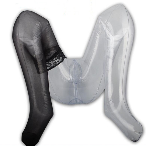 Maniquí toroso femenino inflable de 48CM, maniquí inflable para pantalones de media longitud, tela sin cabeza, muñeca transparente D078 ► Foto 1/6