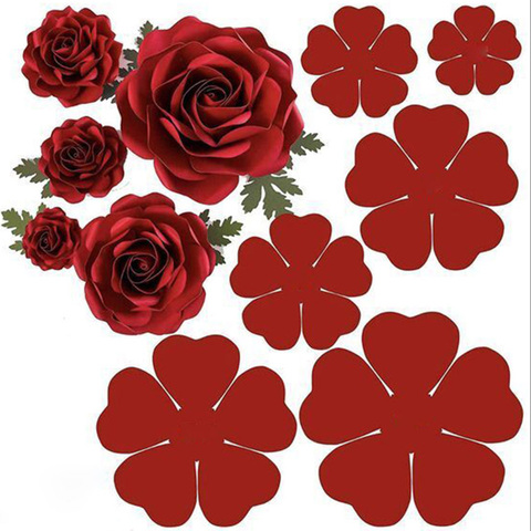 6/Uds nuevas plantillas 3D Rose flower troqueles de corte plantillas para álbum de recortes en relieve DIY papel de manualidades tarjetas álbum de decoración troqueles de Metal corte ► Foto 1/2