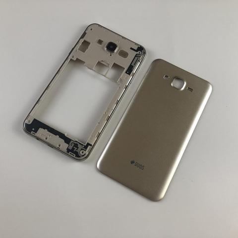 Carcasa Original para Samsung Galaxy J7 Neo SM-J701M J701 J701F J701Y, Marco medio + funda trasera de batería + logo ► Foto 1/5