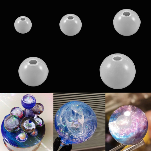 Molde de silicona epoxi con forma de bola, 3 unidades/juego, 20-35mm, colgante de resina UV, moldes artesanales para joyería, herramientas, suministros, accesorios ► Foto 1/6