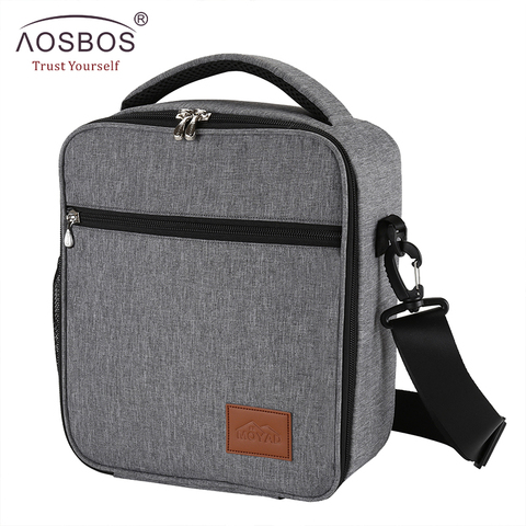 Aosbos-fiambrera portátil con aislamiento térmico para hombre, mujer y niño, bolsa Oxford para comida sólida, Picnic, fiambrera ► Foto 1/6